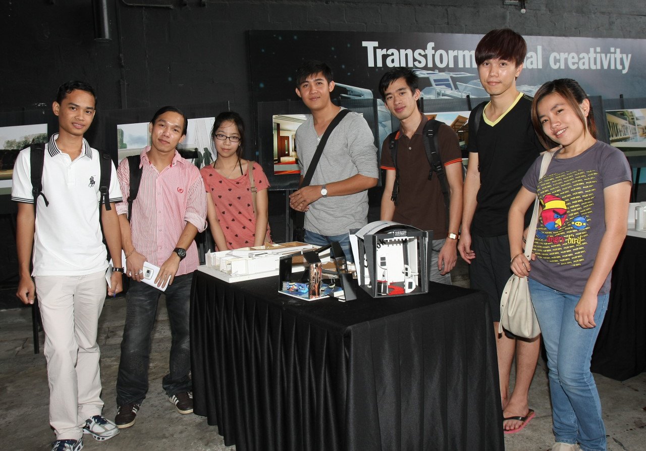 Group photo with Cambodian students in Malaysia